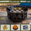 BESTFIRE 72000 BTU PORTABLE PROPANE CAMPING STOVE 3 ADAPTERS 4FT HOSE - BLACK - Like New