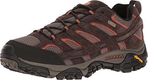 J06027 MERRELL MEN'S MOAB 2 WATERPROOF HIKING SHOE, SIZE 8, ESPRESSO Like New