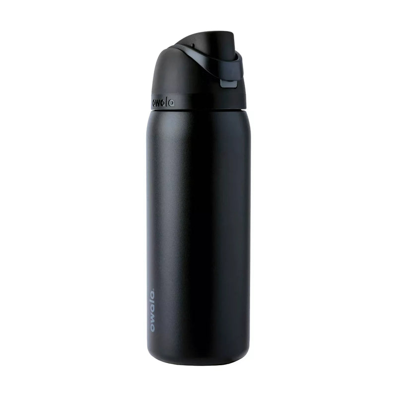 OWALA 32OZ FREESIP STAINLESS STEEL WATER BOTTLE - VERY VERY DARK/BLACK - Like New