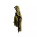 MCGUIRE GERMAN STYLE PONCHO HOODED HEAVY WEIGHT COTTON - ONE SIZE - OLIVE DRAB - Like New