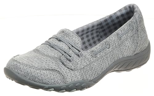 23839 SKECHERS BREATHE-EASY - GOOD INFLUENCE WOMEN'S SHOES, SIZE 9.5, GRAY Like New