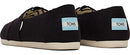 10018284 TOMS WOMEN'S ALPARGATA RECYCLED SLIP-ON WIDE W8 BLACK/WHITE - Brand New