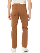 AMAZON ESSENTIALS MEN'S ATHLETIC-FIT STRETCH - SIZE: MEN 35WX30L - DARK KHAKI - Brand New