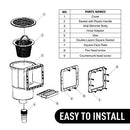 CIPU Thru-Wall Pool Skimmer Full Kit Above Ground Swimming Pools - White - Brand New