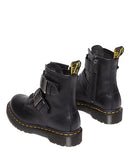 31033001 DR. MARTENS 1460 Buckle Pull Up Leather Lace Up Boots BLACK SIZE 6 Like New