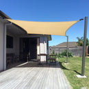 SUNNY GUARD 16'X20' SUN SHADE SAIL RECTANGLE SAND UV BLOCK CANOPY - SAND - Brand New