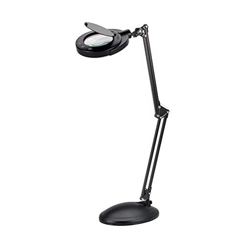 REALSPACE BRETINO LED MAGNIFIER DESK LAMP MOUNTING CLAMP 22"H - BLACK - Like New