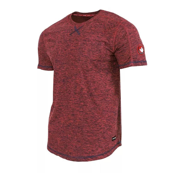 CANADA WEATHER GEAR MEN'S SUPREME SOFT TWO TONE CREW - SIZE: L - POPPY RED/POS - Brand New