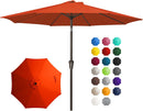 JEAREY 9FT OUTDOOR PATIO UMBRELLA - ORANGE RED - Like New