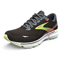 1203801B083 BROOKS WOMEN GHOST 15 NEUTRL SHOE - BLACK/EBONY/SHARP GREEN, SIZE 7 - Like New