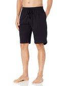 ESSENTIAL SEVEN APPAREL MEN'S SOLID COTTON KNIT SHORT BLACK SIZE L - Brand New