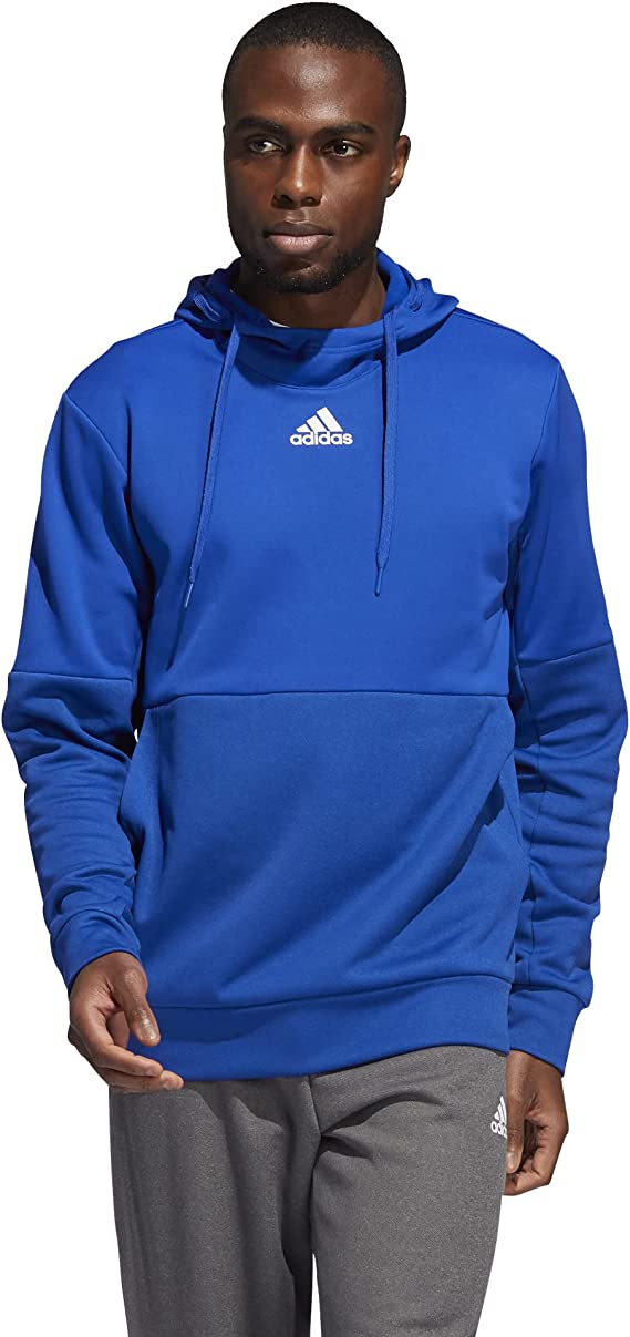 FQ0159 Adidas Men's Team Training Pullover Hoodie Team Royal Blue/White 2XL Like New