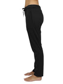 GALAXY BY HARVIC WOMEN'S BLACK LOOSE FIT POCKETED CLASSIC LOUNGE PANTS - Brand New
