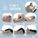 ALLSETT HEALTH ADJUSTABLE BED WEDGE PILLOW FOR SLEEP APNEA ASH101-FBA - Gray - Like New