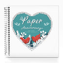 UNCONDITIONAL ROSIE UNIQUE FIRST WEDDING ANNIVERSARY MEMORY BOOK WHITE/GREEN - Like New