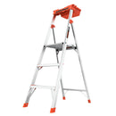 LITTLE GIANT HERO 5' MODEL ANSI TYPE IAA 375 LB STEPLADDER - WHITE/ORANGE - Like New