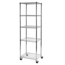 UltraDurable 5-Tier NSF Steel Wire Shelving 24"Wx18"Dx75"H - Black - Brand New