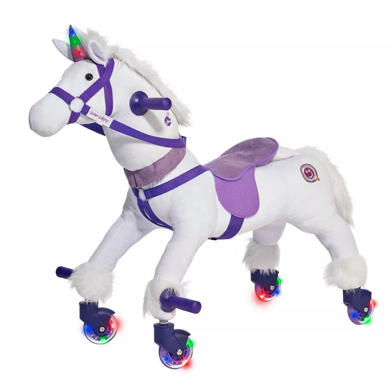 POWER PONY PUSH RIDING TOY 3+ YEARS, 100 LB CAPACITY - WHITE - Like New