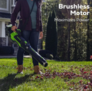 GREENWORKS - 80-VOLT 750 CFM CORDLESS HANDHELD BLOWER - GREEN - Like New