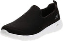 SKECHERS PERFORMANCE MEN'S GO MAX-ATHLETIC AIR MESH SLIP ON SIZE 9 BLACK/WHITE - Like New