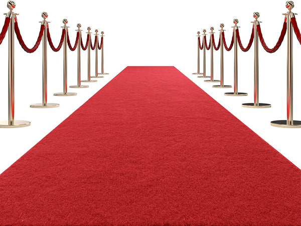 HOMBYS 450 GSM Extra Thick Red Carpet Runner for Partys & Events 3x15 ft - Brand New