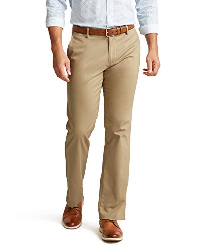 594060007 DOCKERS MEN'S STRAIGHT LUX COTTON KHAKI PANT 33W X 30L, BRITISH KHAKI - Brand New