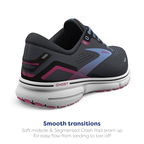 Brooks Women's Ghost 15 Neutral Running Shoe Ebony/Open Air/Lilac Rose Size 9.5 - Like New