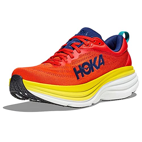 1123202 HOKA MEN'S BONDI 8 - SIZE 13 - RED ALERT/FLAME Like New