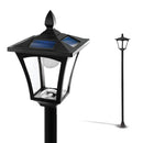 Home Zone Solar Light Pole Lamp 65" Decorative Outdoor Solar Lamp ELI0993V Black Like New