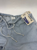 NO BOUNDARIES WOMEN'S MINI WAIST WIDE LEG PANTS, 31" INSEAM,SIZE: M - LIGHT WASH - Brand New
