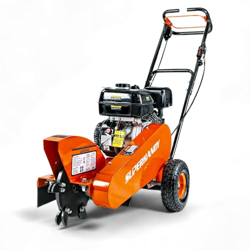 SUPERHANDY GAS STUMP GRINDER 9HP ENGINE DIRECT BELT DRIVE 12" CUT - ORANGE - Brand New