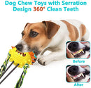 Pet Dog Silicone Molar Toy,Dog Rope Ball Pull Toy Sucker Multifunctional - Like New