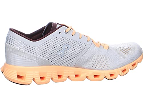 40.99699 On Running Women's Cloud X Sneakers, SILVER/ALMOND, Size 7 - Like New