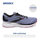 BROOKS WOMEN’S TRACE 2 NEUTRAL SHOE - PURPLE IMPRESSION/BLACK/PINK - SIZE 9.5 - Like New