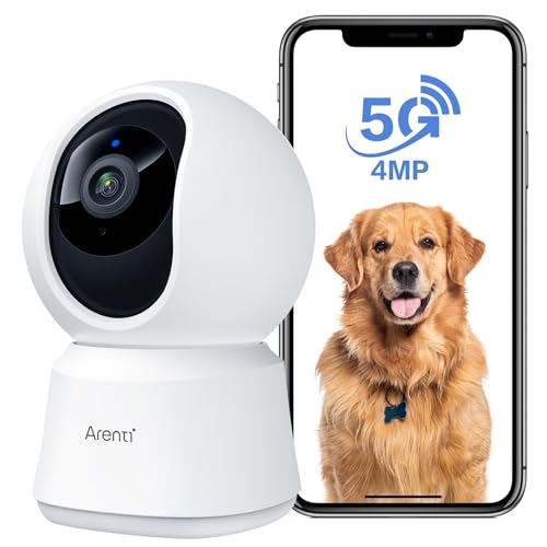 ARENTI 5G SECURITY CAMERA INDOOR 4MP PET CAMERA SPEAKER FOR DOG/CAT - BLACK Like New