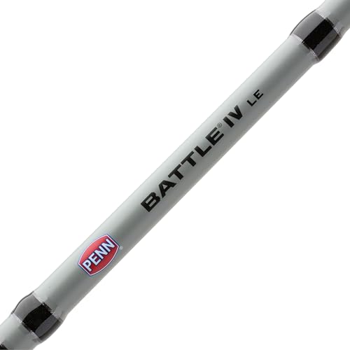 PENN BATTLE IV SPINNING REEL AND FISHING ROD, 8000 REEL, 10" 2PC - GOLD/BLACK - Brand New