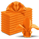 EYCHEI 60 PIECES BURNT ORANGE SATIN NAPKINS 20X20 SATIN CLOTH NAPKINS - Like New