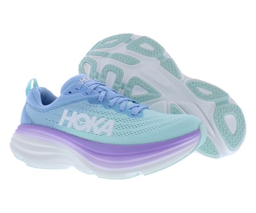 HOKA ONE ONE HOKA WOMEN'S BONDI 8 SHOES - SIZE 10 - AIRY BLUE/SUNLIT OCEAN - Like New