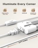 SUNCO 10 PACK SHOP LIGHTS LED 4FT PLUG IN LINKABLE GARAGE FIXTURE - WHITE - Like New