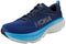 HOKA MEN'S BONDI 8 SNEAKER, OUTER SPACE/ALL ABOARD, SIZE 8.5WIDE - Like New