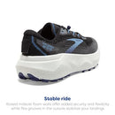 BROOKS WOMEN’S CALDERA 6 TRAIL RUNNING SHOE - BLACK/BLISSFUL BLUE/GRAY - SIZE 12 - Like New