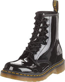 DR. MARTENS WOMEN'S 1460 W PATENT LEATHER FASHION BOOT - SIZE: WOMEN 9 - BLACK - Like New