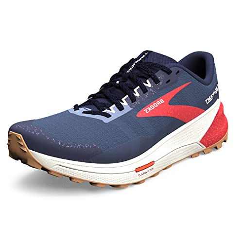 BROOKS WOMEN'S CATAMOUNT 2 TRAIL RUNNING SHOE NAVY/BITTERSWEET/PEACOAT SIZE 11.5 - Like New