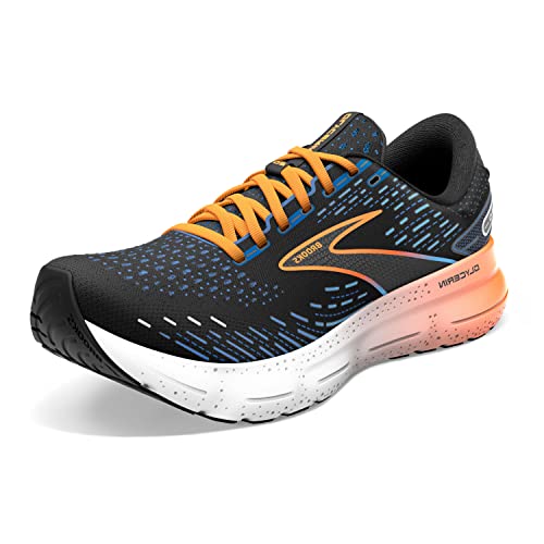 1103821D035 BROOKS MEN GLYCERIN 20 NEUTRAL SHOE BLACK/CLASSIC BLUE/ORANGE SIZE 7 Like New