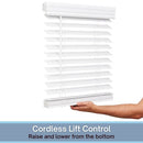 Lotus & Windoware Cordless 2 Inch Faux Wood Blind 27" Wide x 48" Long - White Like New