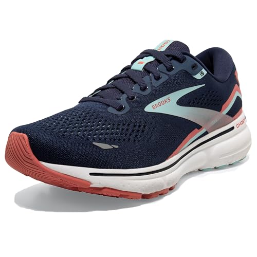 BROOKS GHOST 15 WOMEN'S RUNNING SHOE PEACOAT/CANAL BLUE/ROSE SIZE 10 - Like New