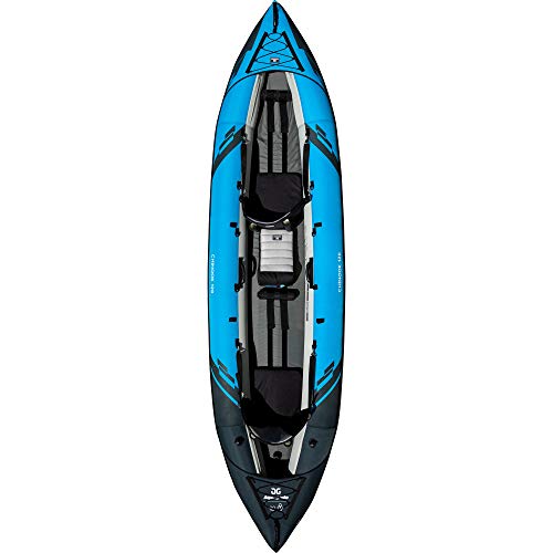 AQUAGLIDE CHINOOK 120 INFLATABLE 12' FOOT KAYAK KIT INCLUDES PUMP - BLUE/BLACK Like New