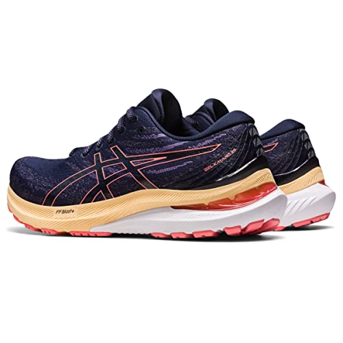 1012B272 ASICS Women's Gel-Kayano 29 Running Shoes, Size 8, Midnight/Papaya Like New