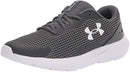 3024883 UNDER ARMOUR MEN'S SURGE 3 PITCH GRAY/WHITE/WHITE SIZE 9.5 Like New