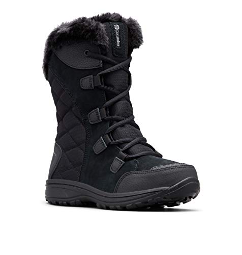 COLUMBIA WOMEN’S ICE MAIDEN™ II BOOT, BLACK/COLUMBIA GRAY - SIZE 8 Like New